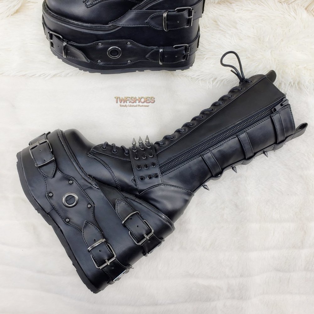 Swing 327 Knee High Platform Goth Punk Rock Boots Swing RESTOCKED - Picture 7 of 16